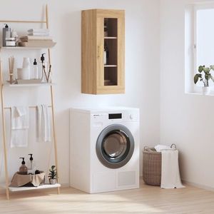 vidaXL Dulap montat pe perete, stejar sonoma, 34, 5x34x90 cm imagine