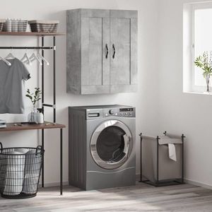 vidaXL Dulap pe perete, gri beton, 69, 5x34x90 cm, lemn prelucrat imagine