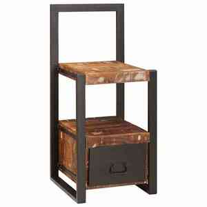 vidaXL Suport pentru Haine cu sertar Multicolour Lemn masiv recuperat imagine