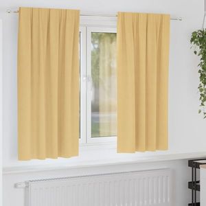 vidaXL Perdele Opaque cu Inel 2 pcs Bej 175 x 140 cm Poliester imagine