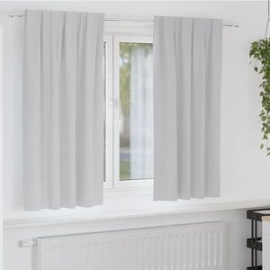 vidaXL Perdele Opaque cu Inel 2 pcs Gri deschis 175 x 140 cm Poliester imagine