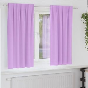 vidaXL Perdele Opaque cu Inel 2 pcs Violet 175 x 140 cm Poliester imagine