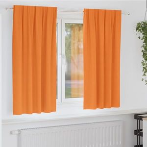 vidaXL Perdele Opaque cu Inel 2 pcs Portocaliu 175 x 140 cm Poliester imagine