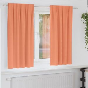vidaXL Perdele Opaque cu Inel 2 pcs Terracota 175 x 140 cm Poliester imagine