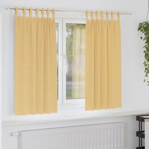 vidaXL Perdele Opaque cu Inel 2 pcs Bej 175 x 140 cm Poliester imagine