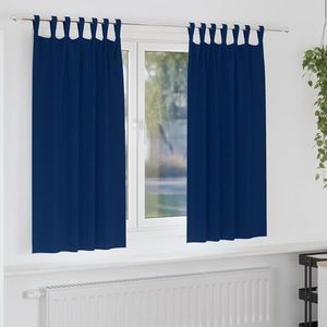 vidaXL Perdele Opaque cu Inel 2 pcs Albastru închis 175 x 140 cm imagine