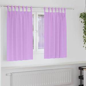 vidaXL Perdele Opaque cu Inel 2 pcs Violet 140 x 140 cm Poliester imagine