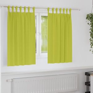 vidaXL Perdele Opaque cu Inel 2 pcs Verde 140 x 140 cm Poliester imagine