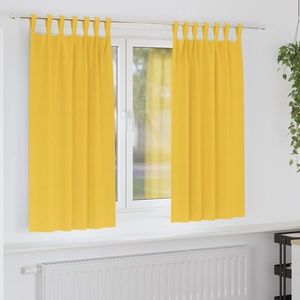 vidaXL Perdele Opaque cu Inel 2 pcs Galben muștar 175 x 140 cm imagine