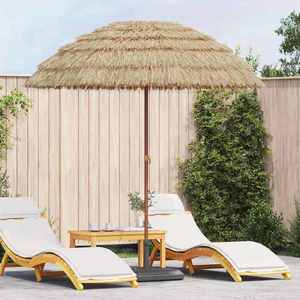 vidaXL Parasol de Plajă Maro Ø 206 x 209.5 cm Oțel imagine