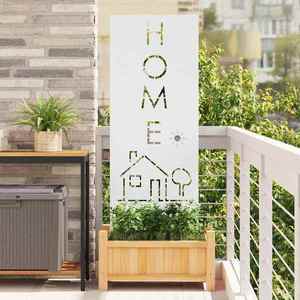 vidaXL Ecran de intimitate pentru grădină Traforaj Alb 50 x 140 cm imagine