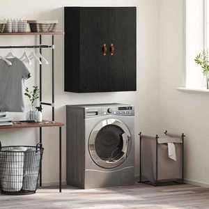 vidaXL Dulap montat pe perete Negru 69.5 x 34 x 90 cm Lemn compozit imagine