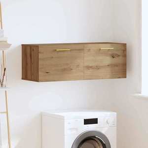 vidaXL Dulap de perete Pe perete stejar artizanal 100 x 36.5 x 35 cm imagine