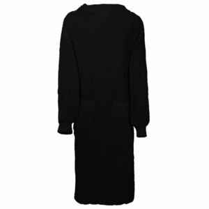 vidaXL Rochie de Noapte Negru xl Bumbac imagine