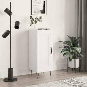 vidaXL Servantă, alb, 34, 5x34x90 cm, lemn compozit imagine