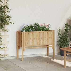 vidaXL Strat înălțat de grădină Maro 90 x 35 x 70 cm Bambus imagine