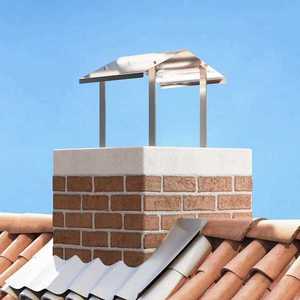 vidaXL Hood pentru coș de fum Argintiu 40 x 40 x 37.5 cm imagine