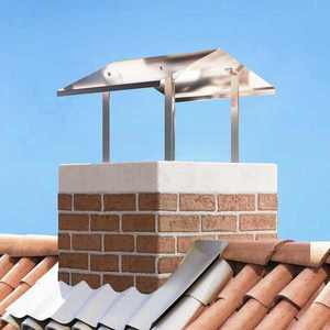 vidaXL Hood pentru coș de fum Argintiu 50 x 60 x 37 cm Oţel inoxidabil imagine