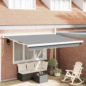 vidaXL Copertină Alb 3, 5 x 2, 5 m Metal imagine