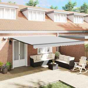 vidaXL Copertină cu Manual Antracit 5 × 3, 5 m Metal imagine