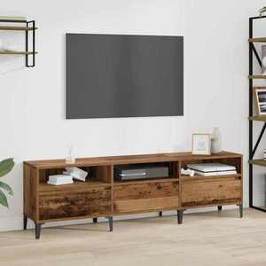vidaXL Cabinet TV Lemn Vechi 150 x 30 x 45 cm Lemn Ingineresc și Fier imagine