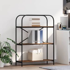 vidaXL Raft pentru cărți Stejar afumat 80 x 30 x 109 cm Lemn compozit imagine
