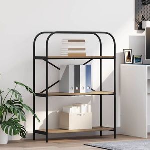 vidaXL Raft pentru cărți stejar artizanal 80 x 30 x 109 cm imagine