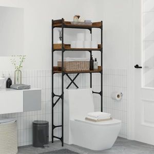 vidaXL Raft pentru mașină de spălat Lemn vechi 67 x 25 x 163 cm imagine