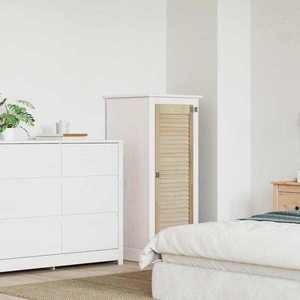 vidaXL Ușă de Dulap natural 140.5 x 2.1 x 49.5 cm Lemn masiv de pin imagine