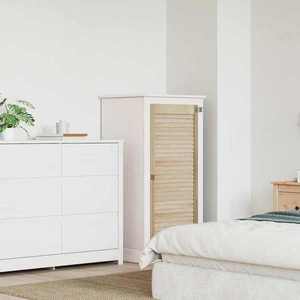 vidaXL Ușă de Dulap natural 140.5 x 2.1 x 49.5 cm Lemn masiv de pin imagine