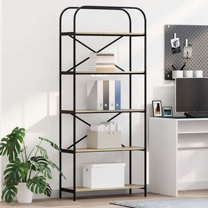 vidaXL Raft pentru cărți Stejar sonoma 80 x 30 x 183 cm Lemn compozit imagine