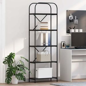 vidaXL Raft pentru cărți Stejar negru 60 x 30 x 183 cm Lemn compozit imagine