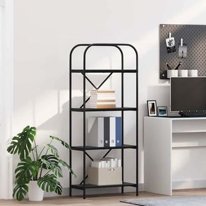 vidaXL Raft pentru cărți Stejar negru 60 x 30 x 146 cm Lemn compozit imagine