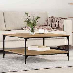 vidaXL Masă de cafea stejar artizanal 80 x 80 x 40 cm Lemn compozit imagine