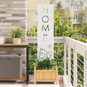 vidaXL Ecran de intimitate pentru grădină Traforaj Alb 32 x 140 cm imagine