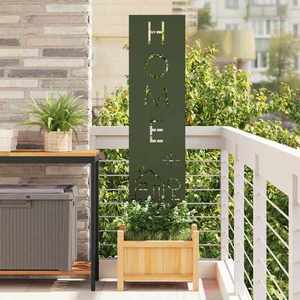 vidaXL Ecran de intimitate pentru grădină Olivengrønn 32 x 140 cm imagine