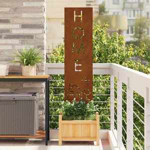 vidaXL Ecran de intimitate pentru grădină Traforaj Ruginit 32 x 140 cm imagine