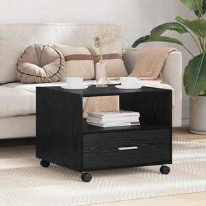 vidaXL Masă de cafea Stejar Negru 55 x 55 x 45cm Lemn compozit imagine