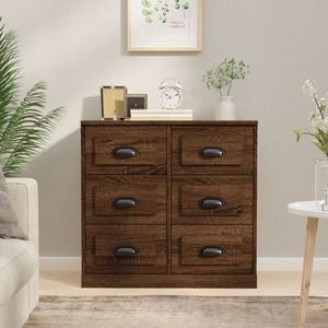 vidaXL Servantă, stejar maro, 70x35, 5x67, 5 cm, lemn prelucrat imagine