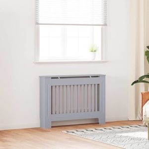 vidaXL Capac pentru radiator 2 pcs Gri 112 x 19 x 81, 5cm Lemn compozit imagine