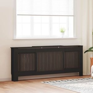 vidaXL Capac pentru radiator 2 pcs Negru 205 x 20, 5 x 81, 5cm imagine