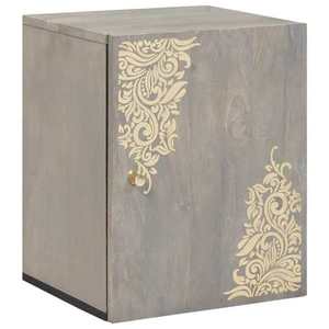 vidaXL Dulap de perete cu ușă Gri 38 x 33 x 48 cm Lemn de mango solid imagine