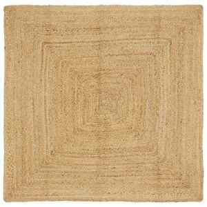 vidaXL Covor de zonă Bej 160 x 160 cm Iută imagine