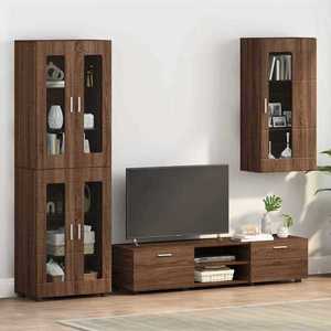 vidaXL Cabinet suspendat Stejar brun 55 x 29 x 100 cm Lemn compozit imagine