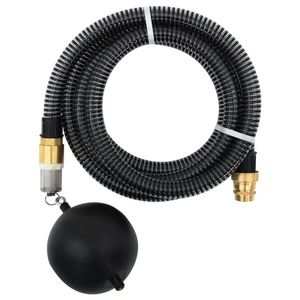 vidaXL Furtun de aspirație cu racorduri din alamă, negru 1, 1" 4 m, PVC imagine