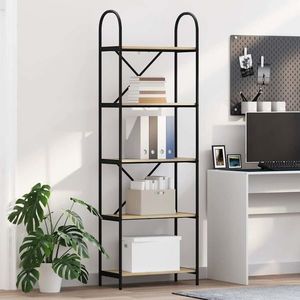 vidaXL Raft pentru cărți Stejar sonoma 60 x 30 x 183 cm Lemn compozit imagine