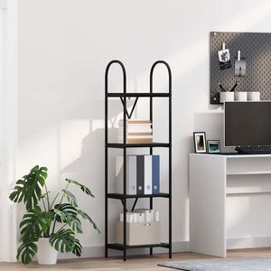 vidaXL Raft pentru cărți Stejar negru 40 x 30 x 146 cm Lemn compozit imagine