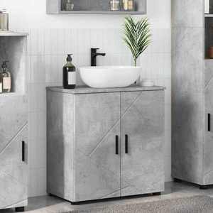 vidaXL Dulap de Baie cu depozitare Gri din beton 61 x 35 x 64 cm imagine