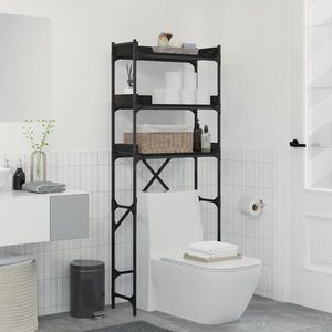 vidaXL Raft pentru mașină de spălat 67 x 25 x 163 cm Lemn compozit imagine