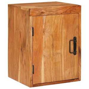 vidaXL Noptieră Maro 35 x 33 x 48 cm Lemn Solid de Acacia imagine